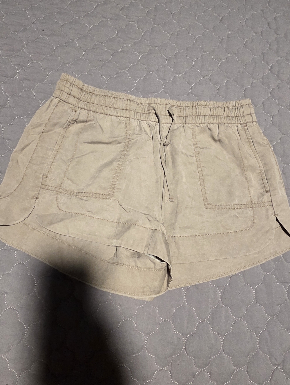 Express Light Beige Women's Drawstring Athletic Shorts